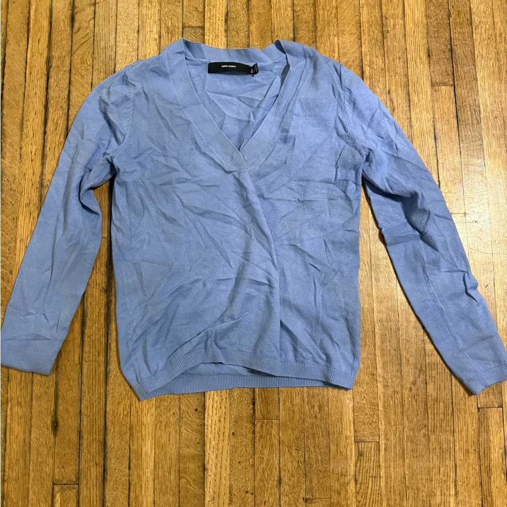 Vera moda Light Blue V-Neck Sweater